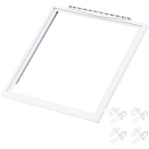 UPGRADED 241969501 Refrigerator Shelf Frame Compatible with Frigidaire Shelf Replacement Parts Crisper Drawer Pan Cover with 241993101 & 241993001 Crisper Cover Support LFSS2612TF0, FFSS2615TS0 Shelf