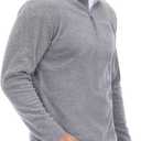 TACVASEN Mens Quarter Zip Sweatshirt Long Sleeve Pullover 1/4 Zip Up Golf Shirt for Men Winter Fleece Lined Thermal Sweater (Gray, XXXL)