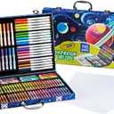 Crayola Inspiration Art Case Space Coloring Set (140pcs), Essential Easter Basket Stuffers, Art Kit for Kids, Crayons, Markers, Pencils, Easter Gifts for Kids, Ages 5+