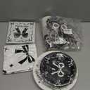 Black Bow Birthday Party Supplies Girl Coquette Birthday Party Decorations Includes Black Bow Plates Napkins Cups Tablecloth Banner for Bow Theme Party Decorations, Serve 24