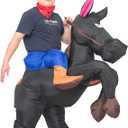 Inflatable Cowboy Costume Adult Western Horse Rider Fancy Dress for Men Women Halloween Party Suit One Size