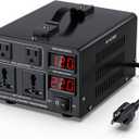 1000W Voltage Converter Transformer(110V to 220V or 220V to 110V) Step Up/Down Converter 110/120 Volt - 220/240 Volt w/US Power Cord,Circuit Breaker Protection, LCD Screen Display