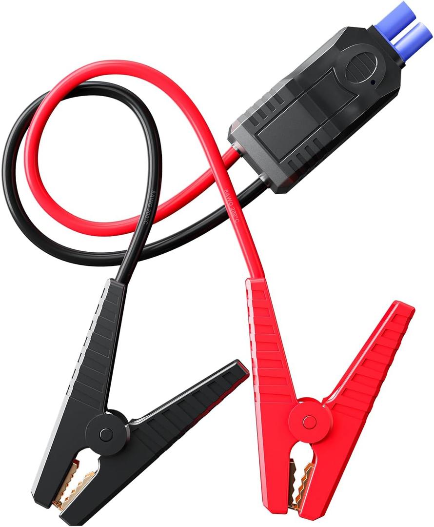 Smart Jumper Starter Clamps, Intelligent Portable Booster Jumper Cables Replacement Alligator Clips for 12V Car Jump Starter