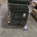 KEIKI 111" Cloud Couch Sofa with Storage & Deep Seat, Modern 3-Seater Sofa Bed W/Comfy Pillows, Chenille Upholstered Cushion Seating for Apartment Office Living Room, Easy Assembly, Green