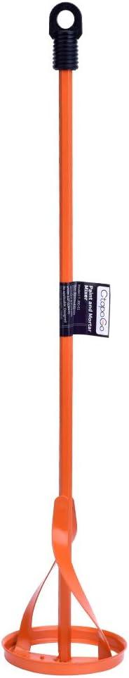 Paint & Mortar Mixer| 16" L, 3" Dia Compound, Sealer, Grout, Thinset, Plaster, Mud, Cement Mixer Stirring Paddle -Professional Paint Mixer Attachment-Zinc Plated Steel (Style# 01)
