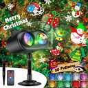 3-in-1 Christmas Projector Lights Outdoor, Anysun Brighter 80 HD Patterns Christmas Decor, 8-Pattern Ocean Wave Snowflake Starry Lights Show Christmas Projector Waterproof with Timer for House Party (Grey, 10 Slides)