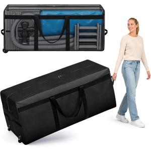 Storage Bag Extra Large for Aboveground Inflatable Frame Pools
Rolling wheel base, 6 storage straps, waterproof exterior, damp-proof liner & sealed zipper for frame pool seasonal storage