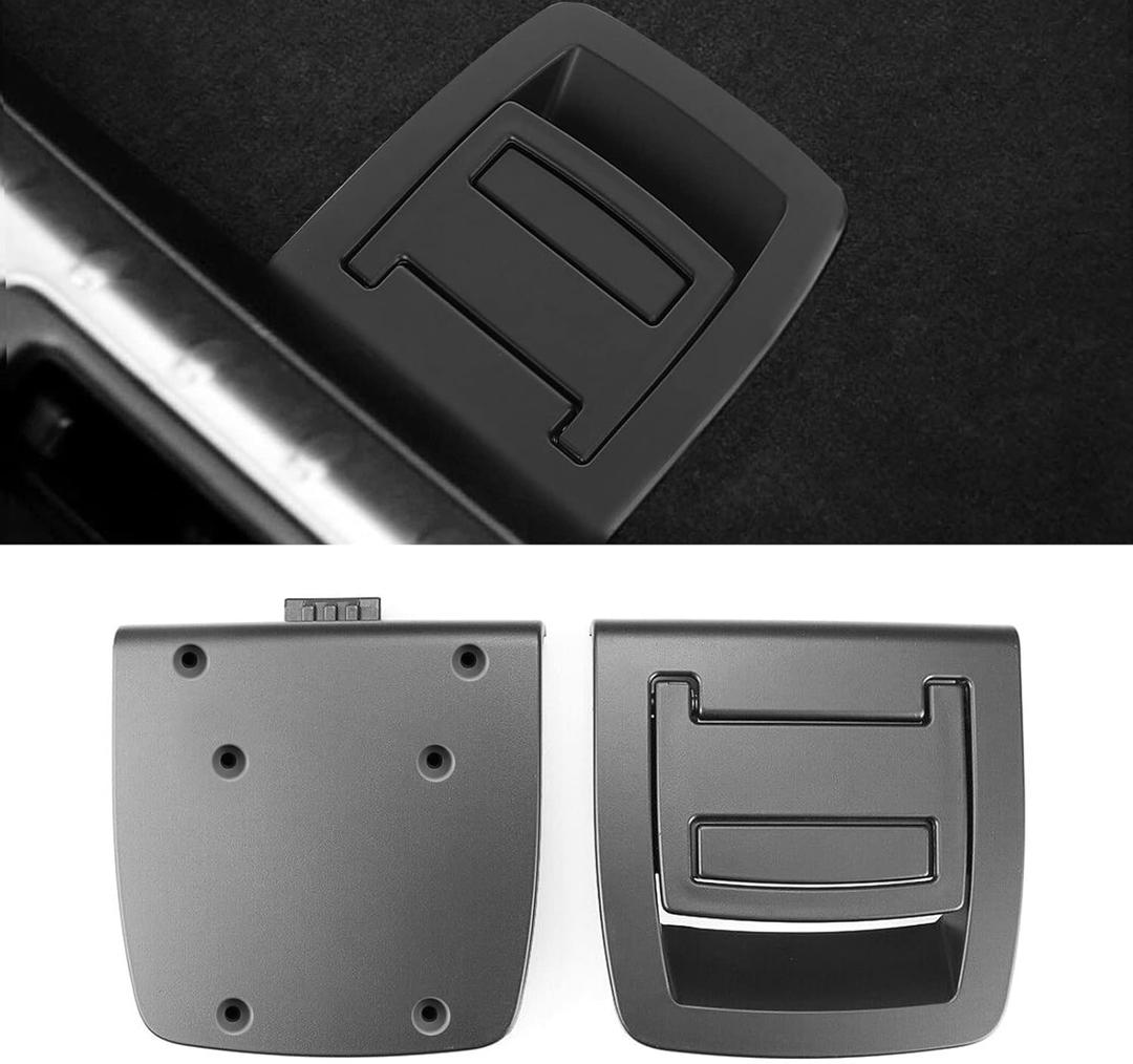 Jaronx Compatible with BMW Trunk Mat Carpet Handle for 5'E60/F07/F11 2003-2016, X5 E70/F15 2006-2018, X6 E71/F16 2007-2019, Rear Trunk Mat Floor Carpet Handle Repalcement (Without Locking Function) (Black)