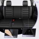 IKABEVEM Seat Covers Fit for Chevy Chevrolet Colorado : 2015-2025 2026 Crew Cab Z71 LT ZR2 Work Truck Full Set Pickup Faux Leather Car Seat Covers (5 Seats,Blackline)
