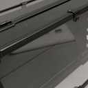 FRENESSA Portable Makeup Case Cosmetics Display Toiletry Organizer Box Transparent Acrylic Artists Train Case with 4 Trays Travel Makeup Tools Storage for Vanity Counter Dresser Organizer Black