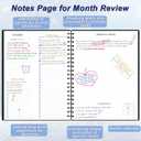 Monthly Planner 2025-2026 (7.4'' x 9.6''), 18 Months Calendar Planner from Jul 2025-Dec 2026, 2025 Agenda with Pocket, 120GSM Paper, Black