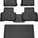 GINOWY-Floor Mats & Cargo Liner for Volkswagen VW Taos AWD 2022-2025 TPE All Weather Mats for VW Taos AWD Accessories Cargo Trunk Mat Trunk Liner