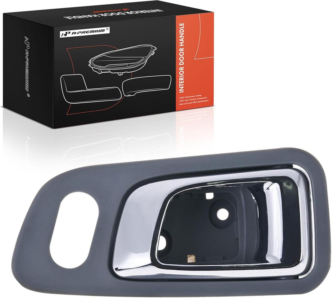 A-Premium Front Right Passenger Side Interior Door Handle Compatible with Honda Pilot 2003-2008, Green Housing with Chrome Lever, Replace# 72125-S9V-A01ZA