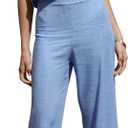 ROYLAMP Women's Summer 2 Piece Outfits Sleeveless Square Neck Tops Wide Leg Pants set Jumpsuit with Pockets (Blue, S)