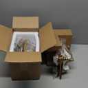 Vintage Bathroom Light Fixtures, 3-Light Gold Vanity Light for Bathroom with Clear Flower Glass Shades, Vanity Lighting Fixtures Over Mirror (Exclude Bulb)