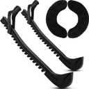 Sumind Hockey Skate Guards Ice Skate Blade Covers Soakers Blade Protector Ice Skating Accessories for Women Figure Skating (Large, Black)