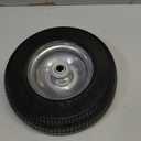 8.5" Flat Free Solid Polyurethane Tire and Wheel, 2.80/2.50-4 PU Airless Tires with 1/2" Ball Bearings, 3" Centered Hub for Hand Truck/Utility Cart/Dollies/Garden Trailers/Various Carts, 1 Pc