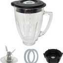 6 Cup Blender Glass Jar Replacement Parts with Blade for Oster Osterizer Classic Series NOT fit Pro Master or Versa Models