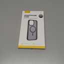 Lamicall Magnetic Case for iPhone 15 Pro Max, for Magsafe - [Diamond Textured Anti-Slip Edge] [Military Grade Shockproof Protection] Translucent Hard Slim Magnet Protective Cover (Black)