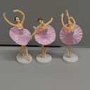 3 PCS Dancing Ballerina Girl Figurine, Ballerina Figurine Cake Topper, Pink Ballet Girl Figure Cake Decoration