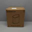 CEROELDA Small Bathroom Trash Can with Lid Soft Close-5L/1.3 Gal Stainless Steel Garbage Can-Step Pedal Wastebasket Slim Trash Bin for Office, Bedroom, Toilet, Live Room-White