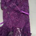 Kolagri Women One Piece Lingerie Deep V Teddy Lace Bodysuit See Through Underwear S-XXL (Medium, Purple)