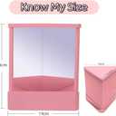 Non-Reversing Mirror with Real Image Reflection - Beveled Standing Cosmetic Inverted Mirror for Makeup, Hair Styling, Grooming, Facial Correction