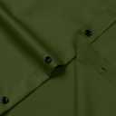 JEMITOP Men's Stretch Wrinkle Free Dress Shirt Formal Prom Wedding Long Sleeve Button Down Shirts (Green, M)