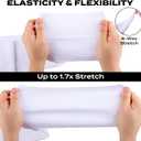 1x1 Solid Rib Knit Fabric, Stretchy Knitted Ribbing for Cuffs, Collars, and Waistbands, Polyester-Spandex Blend, DIY Sewing Trim, 6 x 39 Inches (White, 6 x 39 Inches)