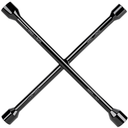 CARTMAN Professional 14 Inch Universal Heavy Duty Lug Wrench 4 Way Tire Iron Wrench, Black
