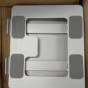 Basics Sturdy and Portable Ergonomic Laptop Stand for Desk, Height Adjustable Riser with Ventilated Cooling, Foldable, Fits all Laptops up to 17.3 Inch, Silver, 10 x 8.7 x 6 in