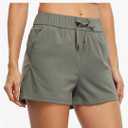 Willit Womens Athletic Hiking Running Shorts for Women Yoga Workout Gym Quick Dry Shorts with Pockets 2.5” L, Olive Green