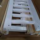 Merax Twin Over Twin Bunk Bed with Slide, Low Bunk Bed Frame with Convertible Ladder & Detachable Fence, Solid Pine Wood Structure for Bedroom, White