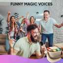 Karaoke Machine for Kids and Adults, Mini Karaoke Bluetooth Mic Singing Speaker with Wireless Microphones and 7 Color Lights, Toys for All Phones, Birthday, Children's Day Gift, Family Party (Beige)