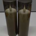 YOROXRG Halloween Decoration Flickering Flameless Candles Battery Operated Timer Led Pillar Candles with Realistic Moving Wick Candles for Home Decor 24 Pack (D2.2 xH 5" 6" 7")(Grey)