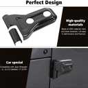 RT-TCZ Jeep Wrangler JL JLU 4-Door & Gladiator JT 2018-2024 Door Hinge Cover Trim, Black, ABS Plastic, Surface Mount, 8 Pack