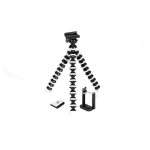 GPX 7" Micro Smartphone Tripod, Includes Smartphone Adapter and Mounting Adapter, Max Height 6.1" ES (TPD78B) Black