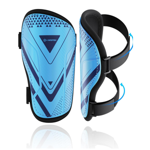 Shin Guards Soccer Kids Youth, CE Certified Airsfish Shin Guard Protection Gear for 2-18 Years Old Boys Girls Teenagers High Impact Resistant Breathable Comfortable 1 Pair 4 Sizes