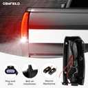 LED Tail Lights Assembly Compatible with Chevy Avalanche 2007-2013, Rear Brake Lamp Taillights Set, Black Housing Smoked Lens