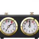 Professional Digital International Chess Clock, I-GO Count Up Down Timer with Alarm Function, Portable Retro Analog Chess Game Timer (Black)