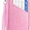 Passport Holder Family RFID Travel Document Organizer for Women Waterproof Passport Wallet Men Portable Case for Cards, Boarding Pass, ID, Money, Tickets with Zipper