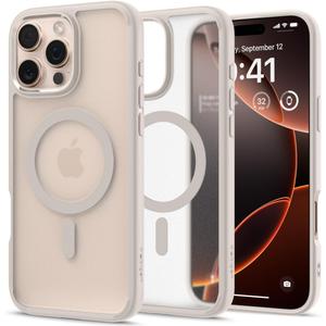 Spigen for iPhone 16 Pro Max Case, Ultra Hybrid MagFit [Compatible with Magsafe] [Anti-Yellowing] [Military-Grade Protection] - Frost Natural Titanium