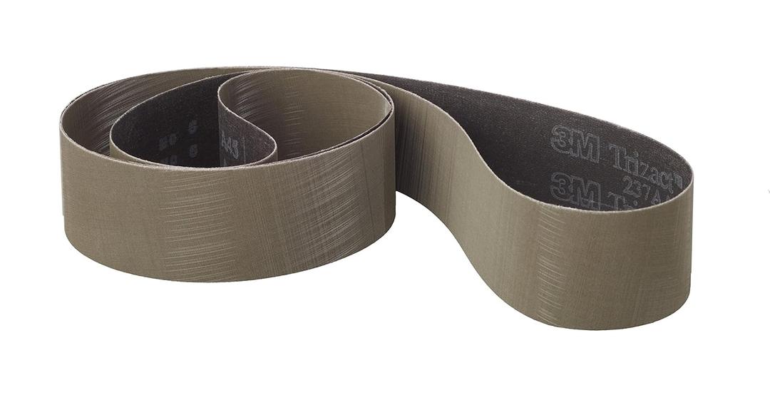 3M Trizact Cloth Belt 237AA, Aluminum Oxide, Dry Only, 4" Width x 132" Length, A16 Grit, Gray