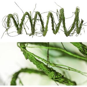 118 inch Medium Malleable Artificial Green Tree Branches Grapevine Garland Fake Cherry Blossom Tree Trunk Twigs for Wall Hanging Willow Ivy Home Room Wedding Decoraton
