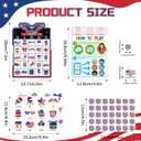 4 x Joy Bang 250 Anniversary USA Bingo Card Games for Kids Adults, Celebrate America 250 Years Game Merchandise 4th of July Bingo Game Patriotic Crafts Activities Party Favors Supplies, 7.6 x 6.0 inches