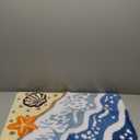 Coastal Bathroom Rugs Beach Ocean Wave Bath Mat Nautical Rug, Cute Colorful B...