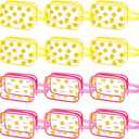 12 Pcs Softball Clear Makeup Bag with Zipper Bulk Sport Goodie Clear PVC Pouch Organizer Waterproof Travel Case for Woman Team Gifts Birthday Decorations Supplies