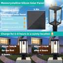 Solar Lamp Post Light Outdoor WaterproofSolar Outdoor Post Light with 3.5in Pier Mount BaseMatte Black