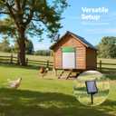 Automatic Chicken Coop Door Solar Powered, with Timer & Light Sensor, Anti-Pinch and Weather Proof, 4 Modes Aluminum Alloy Poultry Door for Chickens, Remote Control