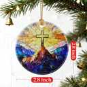 2 x Christian Cross Ornament | Religious Christmas Ornament, Christmas Tree Decoration, Christian Home Decor | Religious Gifts | Easter Faith Cross Gifts, Baptism Gift, Confirmation Gift